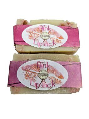CHUBBS Pet Shampoo Soap Bar Lot of 2 Pink Lipstick 4oz Organic Dog Cat Animal